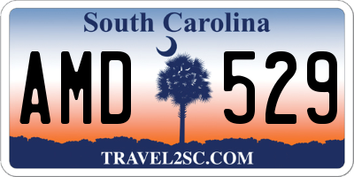 SC license plate AMD529