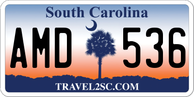 SC license plate AMD536