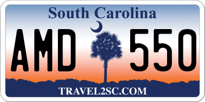 SC license plate AMD550