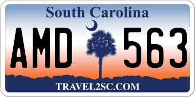 SC license plate AMD563
