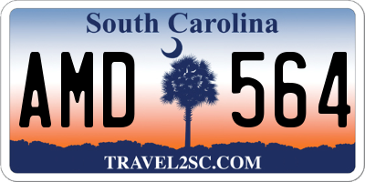 SC license plate AMD564