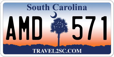 SC license plate AMD571
