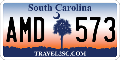 SC license plate AMD573