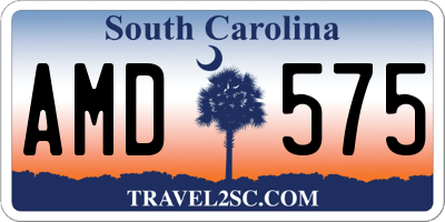 SC license plate AMD575