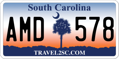 SC license plate AMD578