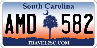 SC license plate AMD582