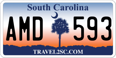 SC license plate AMD593
