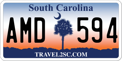 SC license plate AMD594