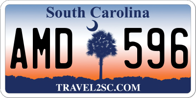 SC license plate AMD596