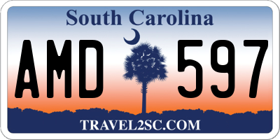 SC license plate AMD597
