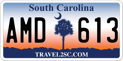 SC license plate AMD613