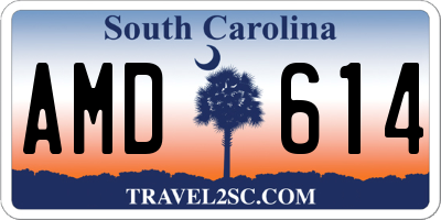 SC license plate AMD614