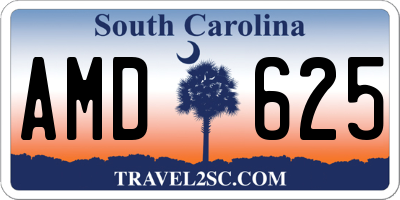 SC license plate AMD625