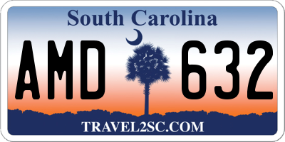 SC license plate AMD632