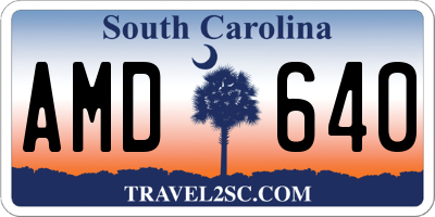 SC license plate AMD640