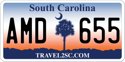 SC license plate AMD655