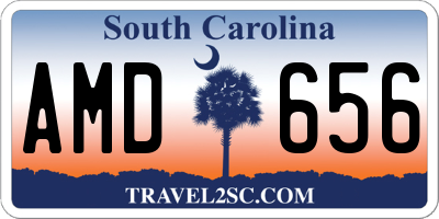 SC license plate AMD656