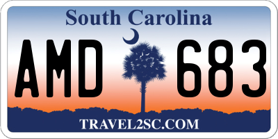 SC license plate AMD683