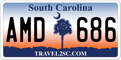 SC license plate AMD686