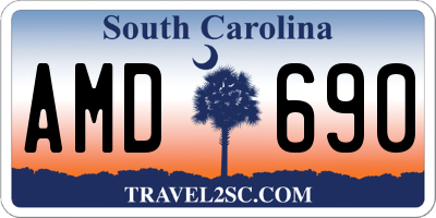 SC license plate AMD690