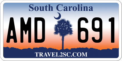 SC license plate AMD691