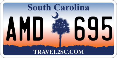 SC license plate AMD695