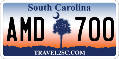 SC license plate AMD700