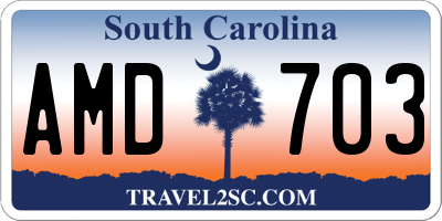 SC license plate AMD703