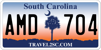 SC license plate AMD704