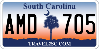 SC license plate AMD705