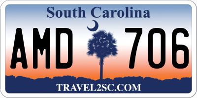 SC license plate AMD706