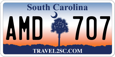 SC license plate AMD707