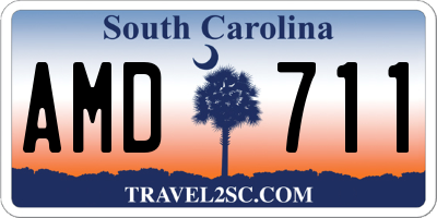 SC license plate AMD711