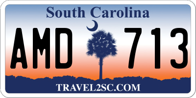 SC license plate AMD713