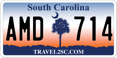 SC license plate AMD714