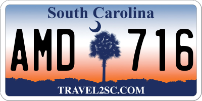 SC license plate AMD716