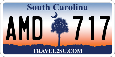 SC license plate AMD717