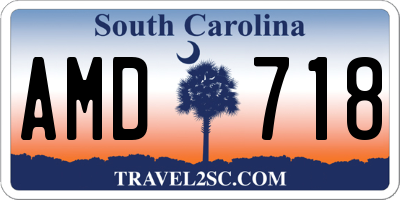 SC license plate AMD718