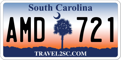 SC license plate AMD721