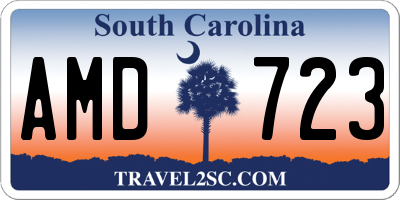 SC license plate AMD723