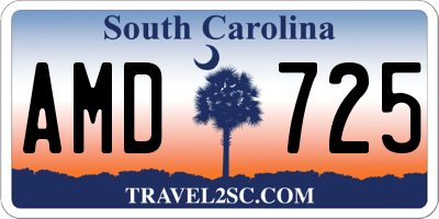 SC license plate AMD725