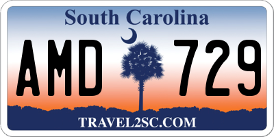 SC license plate AMD729