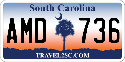 SC license plate AMD736