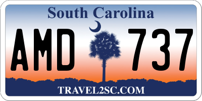 SC license plate AMD737
