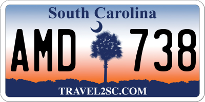 SC license plate AMD738