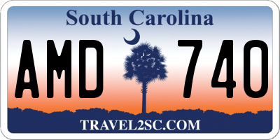 SC license plate AMD740