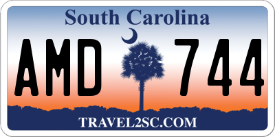 SC license plate AMD744