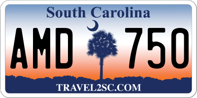 SC license plate AMD750