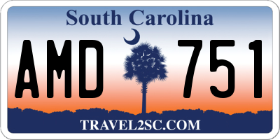 SC license plate AMD751