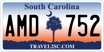 SC license plate AMD752
